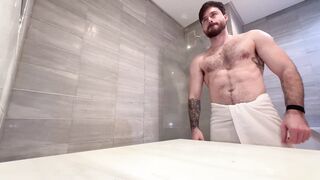 snooping on showering jock