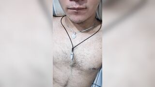 Tonguing my jizm after a ginormous cum-shot