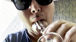 fleshy firm jizz in glas - swaloning jism