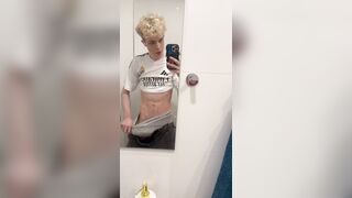 Footballer plays with his humungous knob