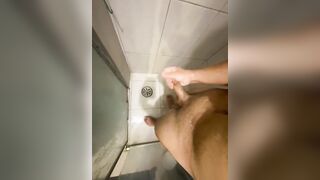 Super-hot Bathroom Made My Knob Throb Furiously – Had to Stroke Until I Erupted