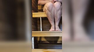 Hasty sauna onanism.