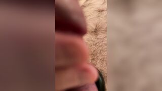 Finger-banging and degustating my fleshy backside till I jizz