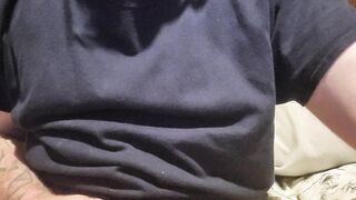 Scruffy man solo one shot masturbate sesh.