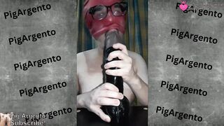 Grubby Suck Sesh With Giant Faux-cock