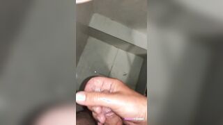 Soaping up my hard-on draining out a hefty blast in the douche 006