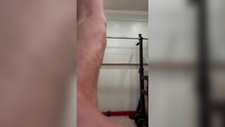 Mature Parent bodybuilder with ginormous pecker self muscle idolize turns himself on and leaks gallons of pre-jizm!