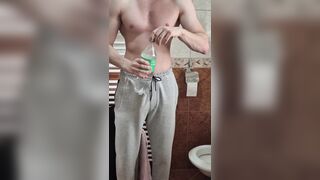 Sizzling man swallowing soda and burping
