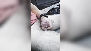 Slow Movability Jizm Splatters In Moving Truck
