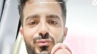 Amateur Eurostud masturbates his uncut dick