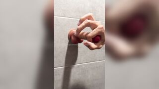 IMAGINE THIS WAS YOU! MIND-BLOWING LAD FAPPING OFF REALISTIC FUCK STICK PECKER