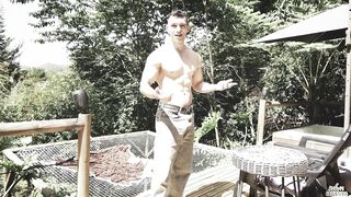 In nature my fucking partner sees me and I end up flashing him my perspiring muscles
