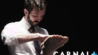 BoyForSale - Bearded DILF Tucker Barrett seduces trembling young twink