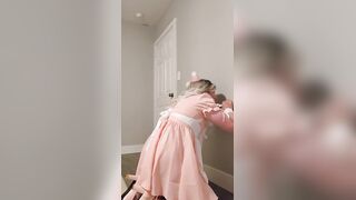 Sissy josie throating faux-cock