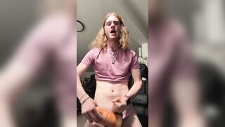 Encaged super-cute hairy femboy