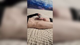 Jizzing with a hitachi