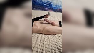Jizzing with a hitachi