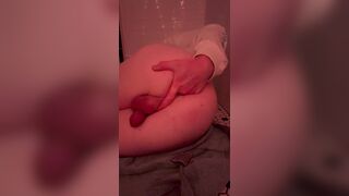 Solo femboy assfucking finger-banging