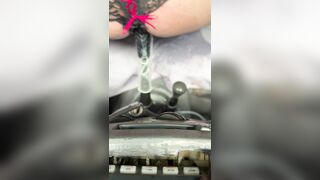 Gear stick deep in my tiny femboy sissy butt