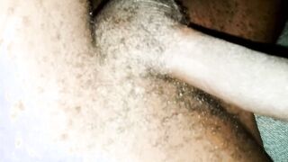 Tough mitts grasp cock-squeezing wet beefstick thirst