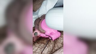 spunking in cell with hitachi