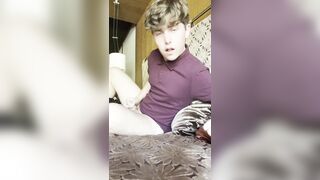 Highly wondrous youngster wanks for you