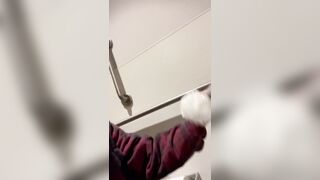 Fag slurps rest room like litter tart it is