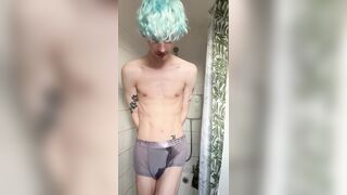 Youngster Pees In The Bathroom