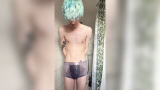 Youngster Pees In The Bathroom