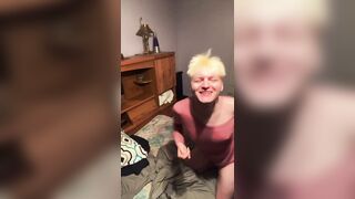 Youngster dirty dancing in g-string