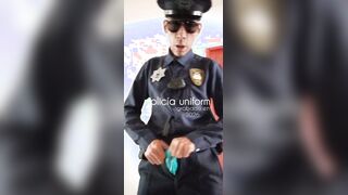 020 POLICÍA JISM THRU LINGERIE+CUM SHOT! Uniformes Cop Police 2026