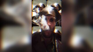 Oregonleatherboy Smoking Dressed in Burnt Sienna Leather Blazer Mindfuck
