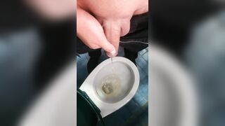 Queer stud peeing