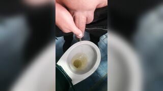 Queer stud peeing