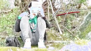 What happens bts after filming a queer youngster’s ample outdoor climax Cleanup and admiring the scenery
