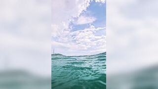 Underwater Unclothe in the River: Pulling Off My Swim Trunks, See My Dick Float Free-for-all