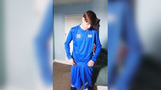 Football kit fap and spunk Hardly Damag3d