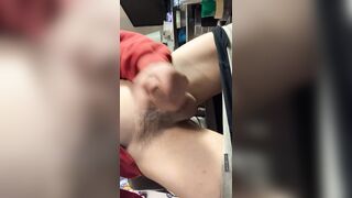 Solo masturbating off my XXL lollipop