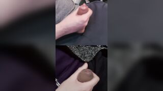 Masturbating 2 monstrous rock hard stiffys trickling hot pre-finish off on the goes.
