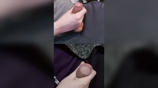 Masturbating 2 monstrous rock hard stiffys trickling hot pre-finish off on the goes.