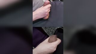 Hitting 2 wiry round devices leaking gloppy pre-jism from the slits.