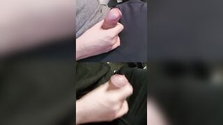 Milking 2 pulsing phat instruments caked in glossy precum loosely.