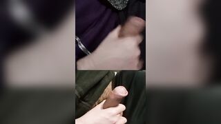 Hammering 2 obese phat members trickling pre-jizz from the turgid goes.