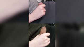 Jerking 2 engorged pulsating members trickling pre-seminal testicle tonic at the goes.