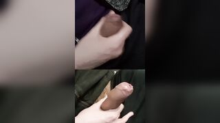 Jerking 2 pulsing enormous jizz-shotguns with pre-jizm glossy on the goes.