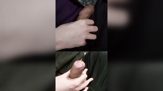 Jerking 2 pulsing enormous jizz-shotguns with pre-jizm glossy on the goes.