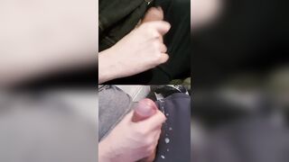 Milking 2 girthy fuck-sticks dribbling goopy pre-seminal testicle tonic at the tips.