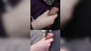 Masturbating 2 sinewy chisels cascading goopy pre-spunk at the penis head.