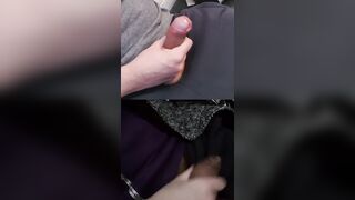 Hammering 2 sinewy good-sized lollipops leaking gooey precum on the engorged tips.