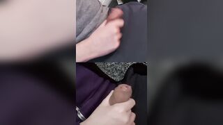 Jerking 2 giant pulsating jizz-shotguns with sizzling precum slicking the turgid goes.